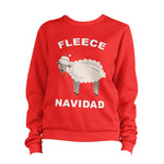 Fleece Navidad Christmas Sheep Sweatshirt Unisex