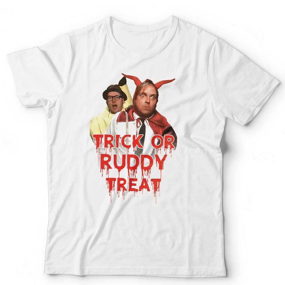 Bottom TShirt Trick Or Ruddy Treat Unisex and Kids Funny Halloween TV  Comedy