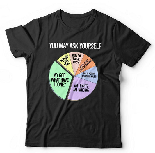 Talking Heads Tshirt You May Ask Yourself Unisex Once In a Lifetime Music