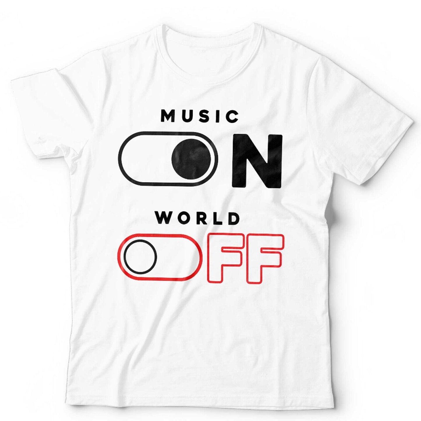 Music Tshirt Music On World Off Unisex and Kids Hi Fi Concert Stereo Musician