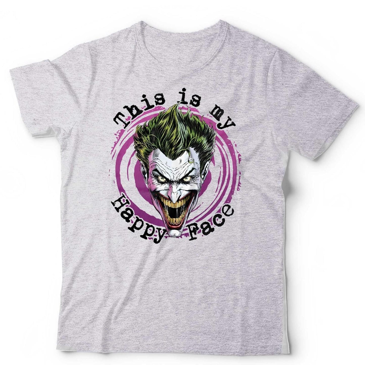 Joker T Shirt Unisex and Kids This Is My Happy Face Funny Geek Nerd Comic Retro