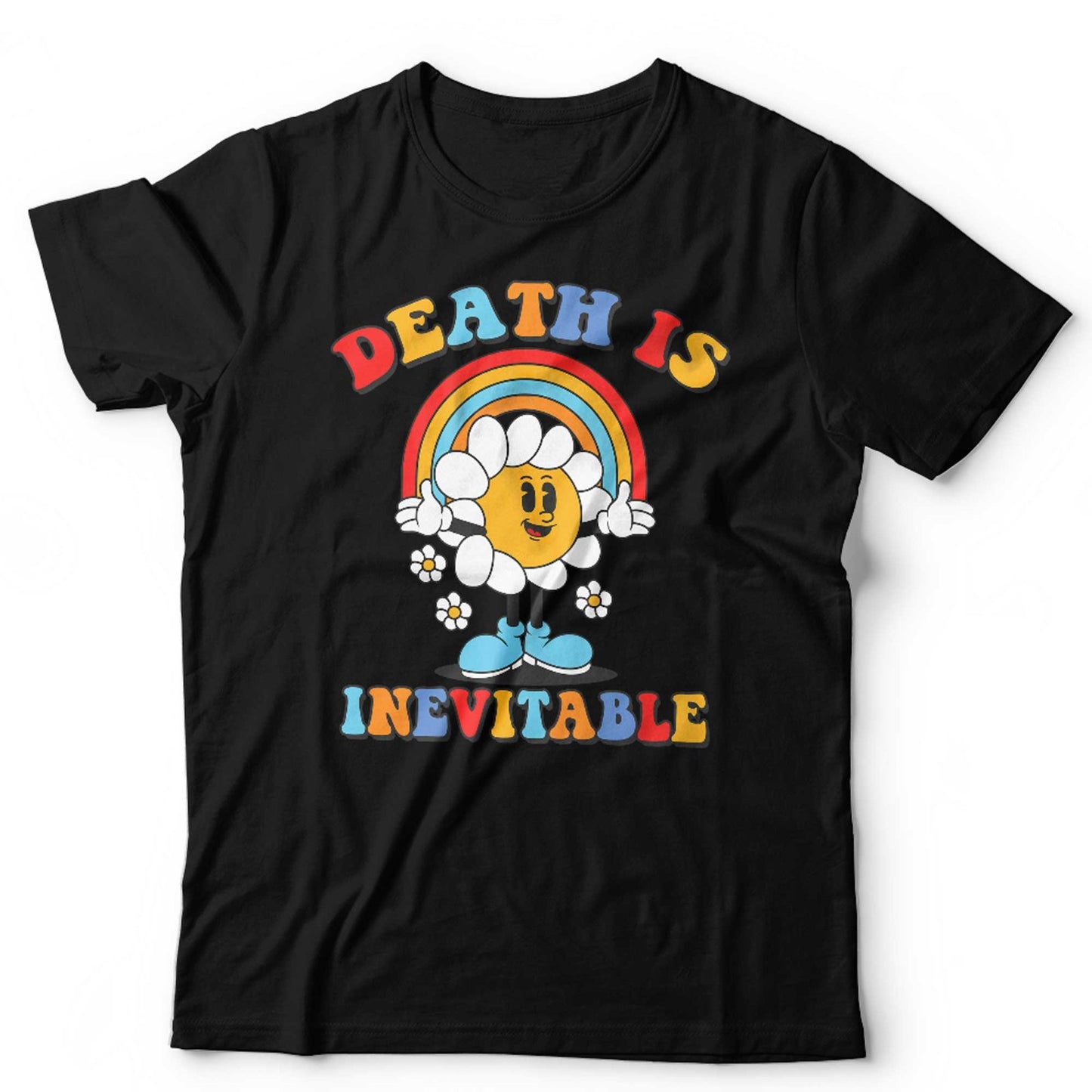 Death Is Inevitable TShirt Unisex Funny Retro Cartoon Sarcastic Introvert Dark