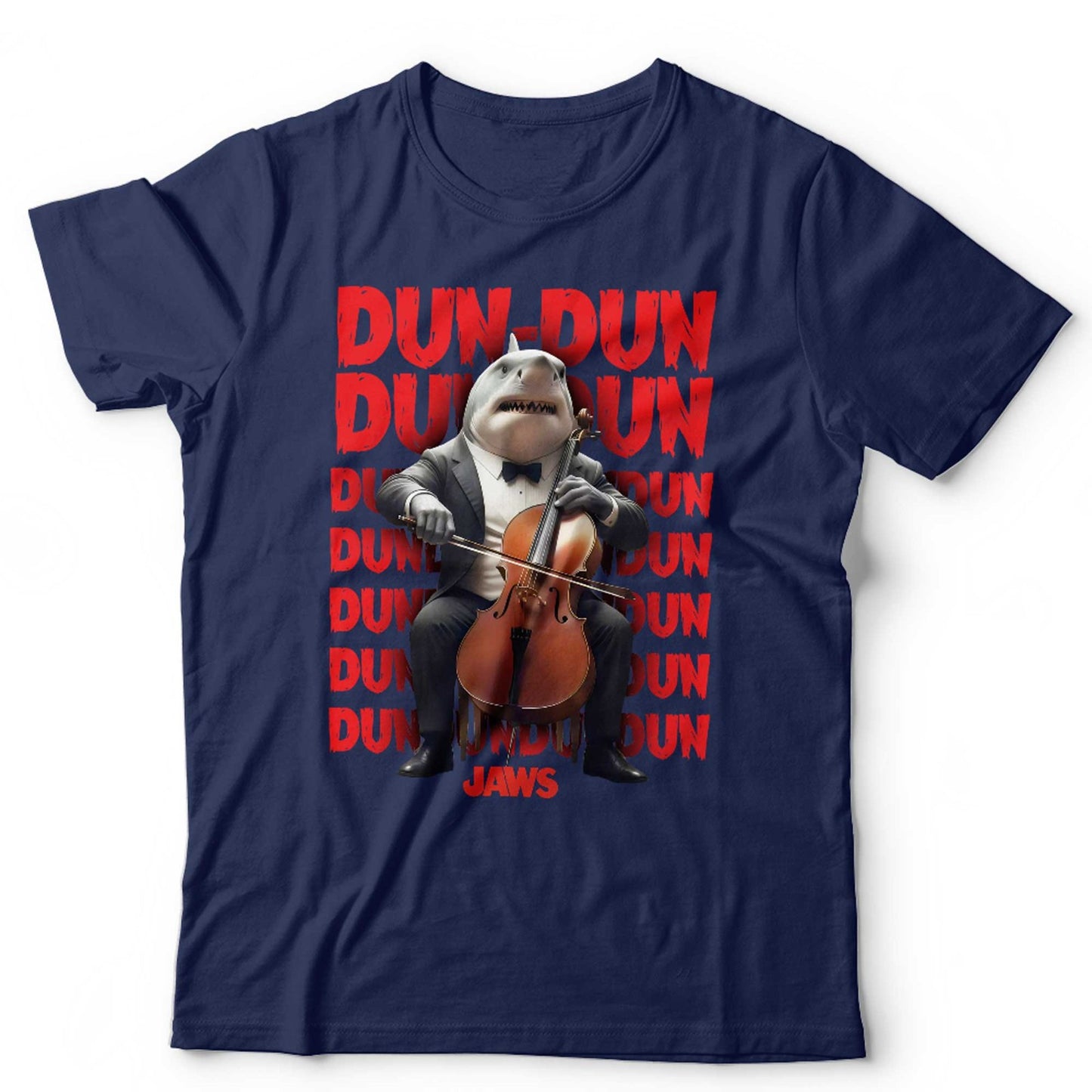 Jaws T Shirt Unisex and Kids  Funny Parody 70s Horror Shark Cult Movie Film Cello