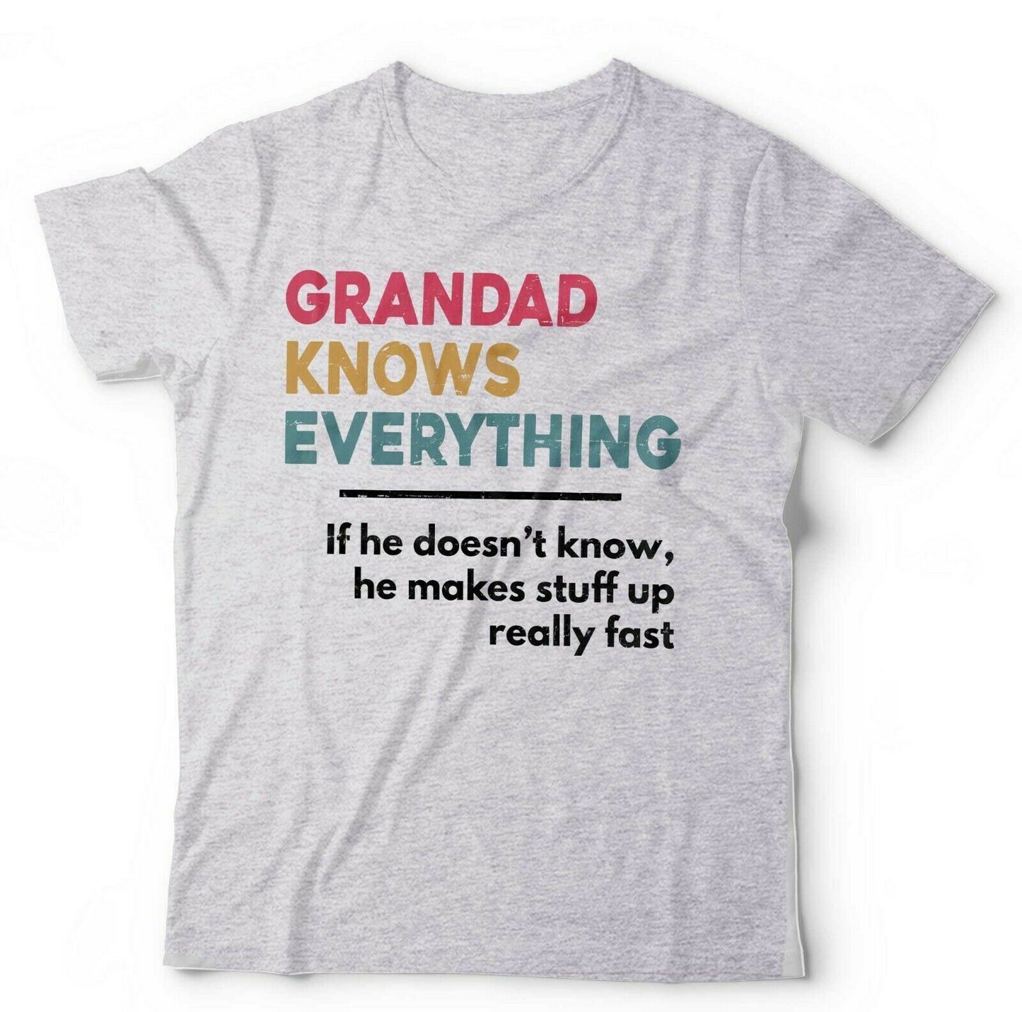 Grandad Tshirt Knows Everything Unisex  Fathers Day, Grandfather, Grampa Gift