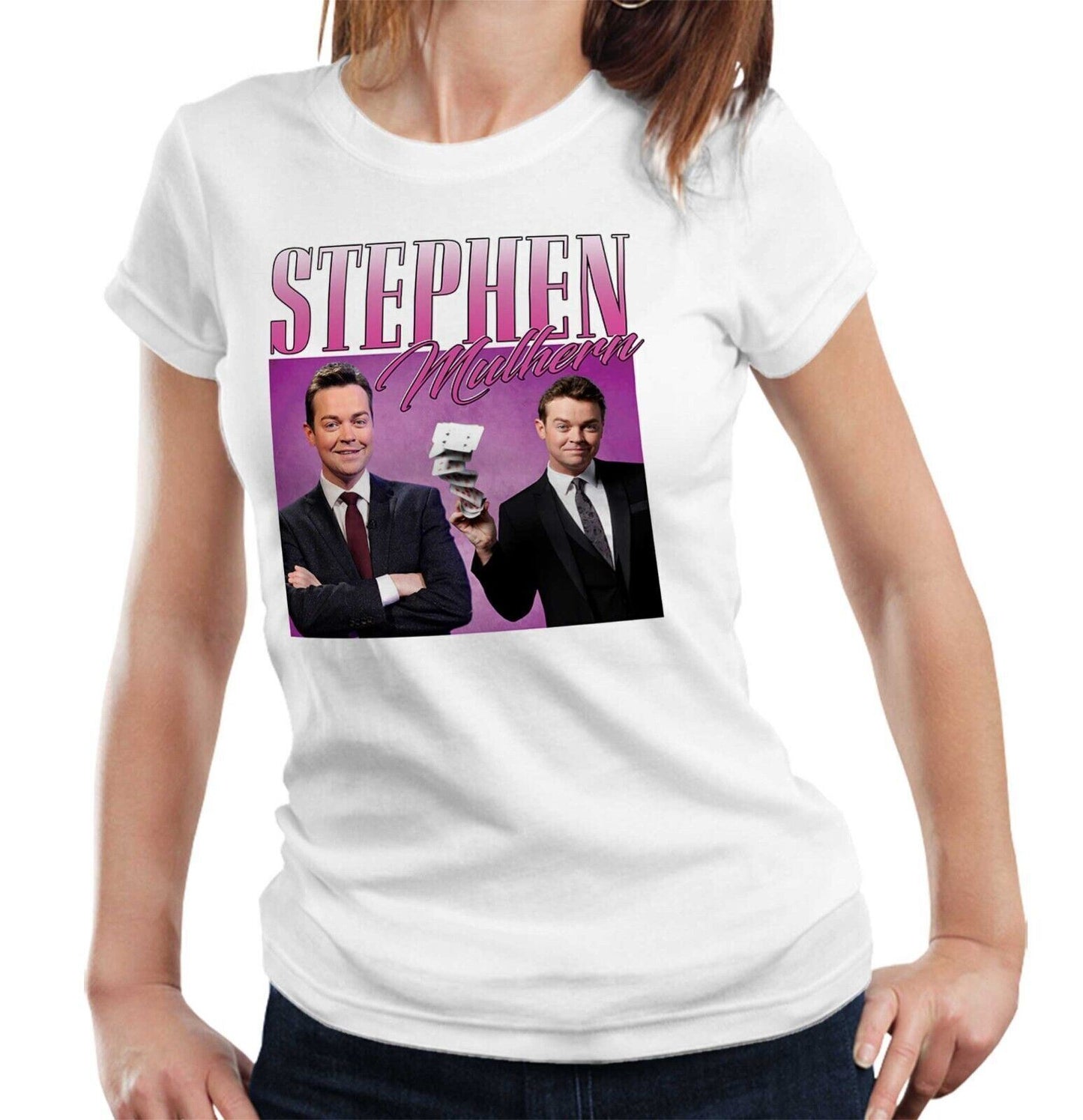 Stephen Mulhern Tshirt Appreciation Semi Fitted Ladies Homage Throwback Stag Hen