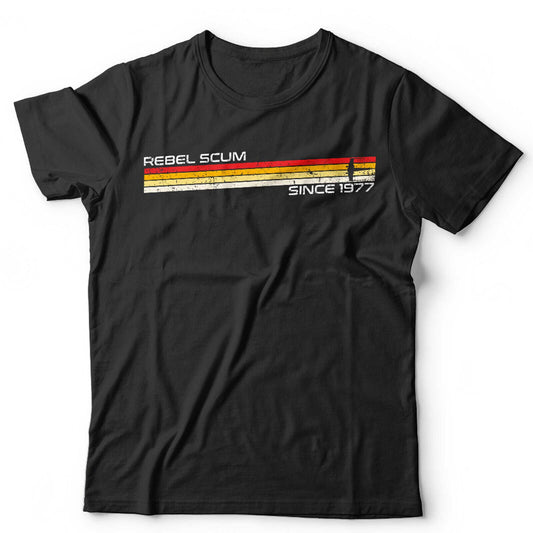 Rebel Scum Tshirt Since 1977 Unisex and Kids Sci Fi Iconic Movie Quote Retro