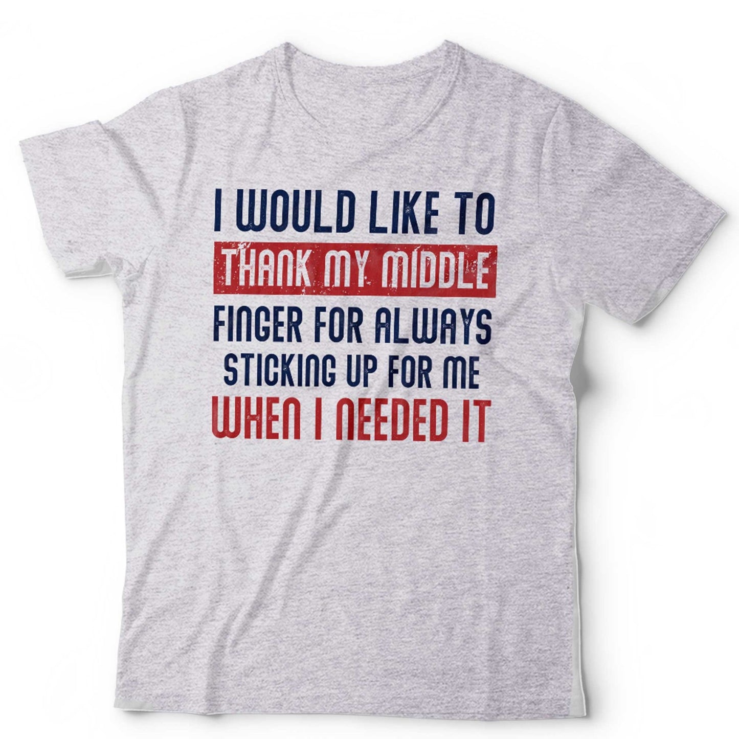 Funny Tshirt Unisex I Would Like To Thank My Middle Finger Sarcastic Humour Tee