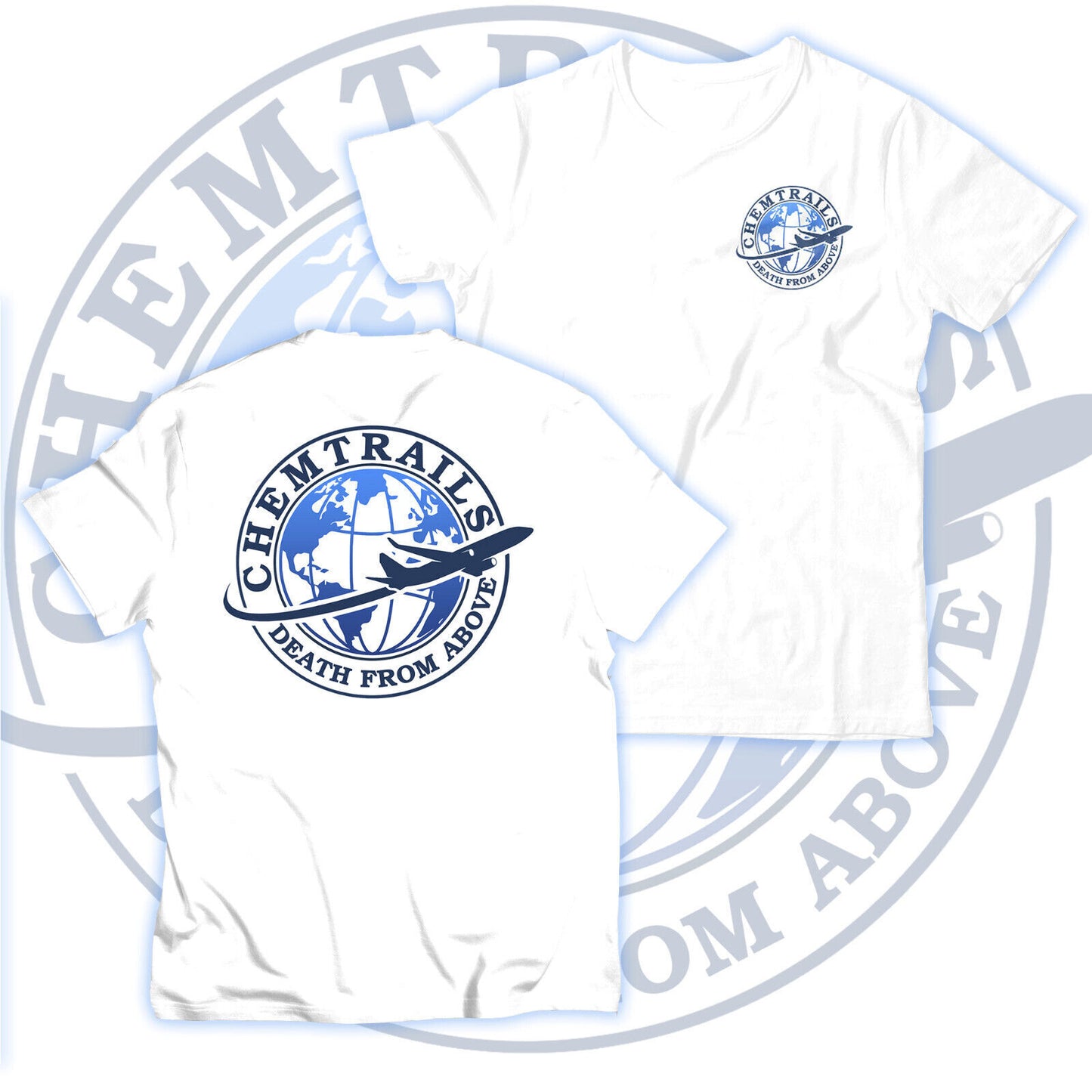 Chemtrails Tshirt Death From Above Unisex and Kids Conspiracy Airplane Flying