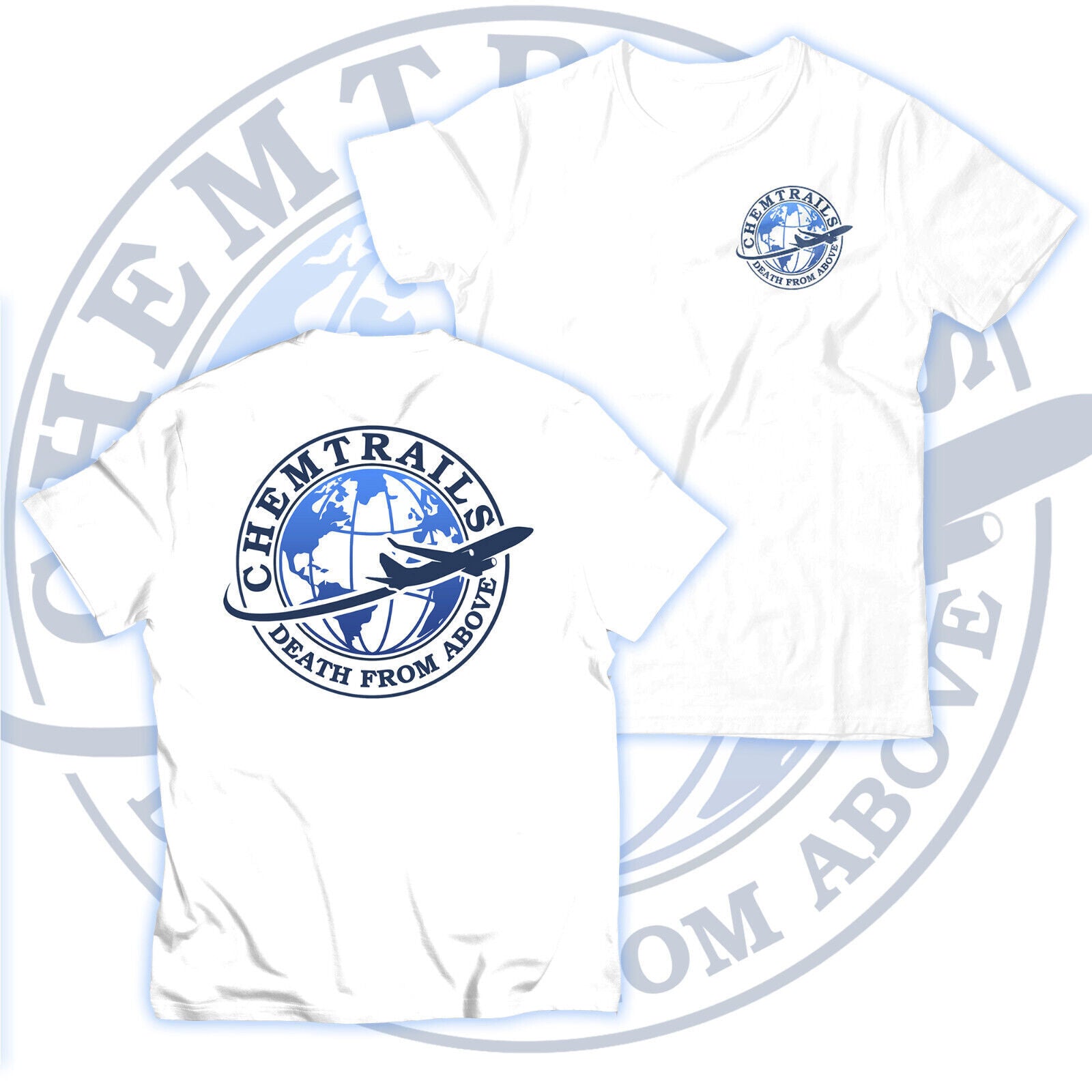 Chemtrails Tshirt Death From Above Unisex and Kids Conspiracy Airplane Flying