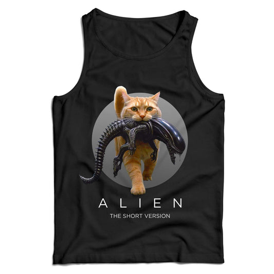Alien Vest Tank Top The Short Version Funny Sci Fi Horror Movie Cat Lover