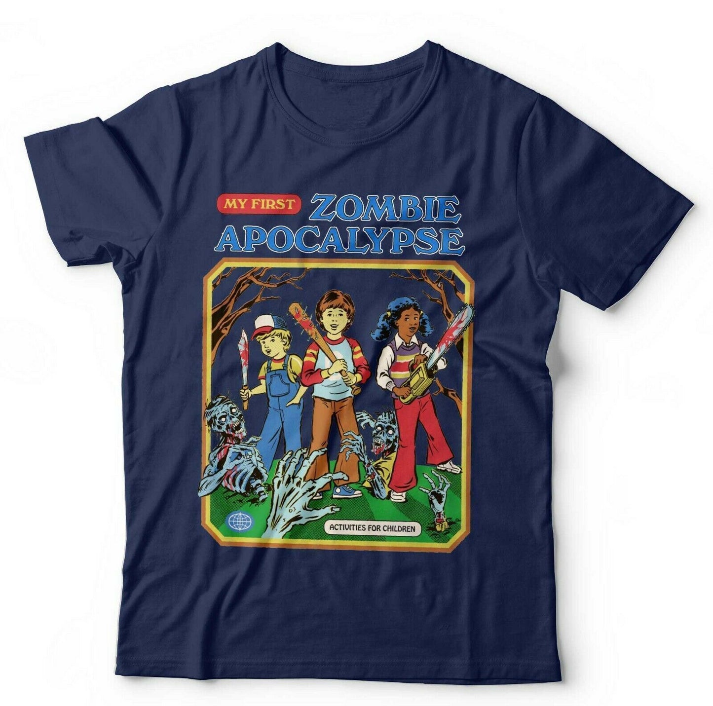 My First Zombie Apocalypse Tshirt Unisex and Kids  Funny, Cartoon, Retro, Vintage