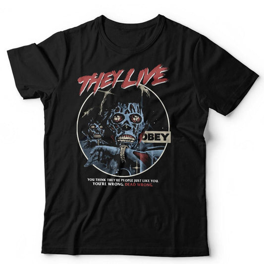 They Live Tshirt  Retro Unisex Vintage Movie John Carpenter 80s Horror