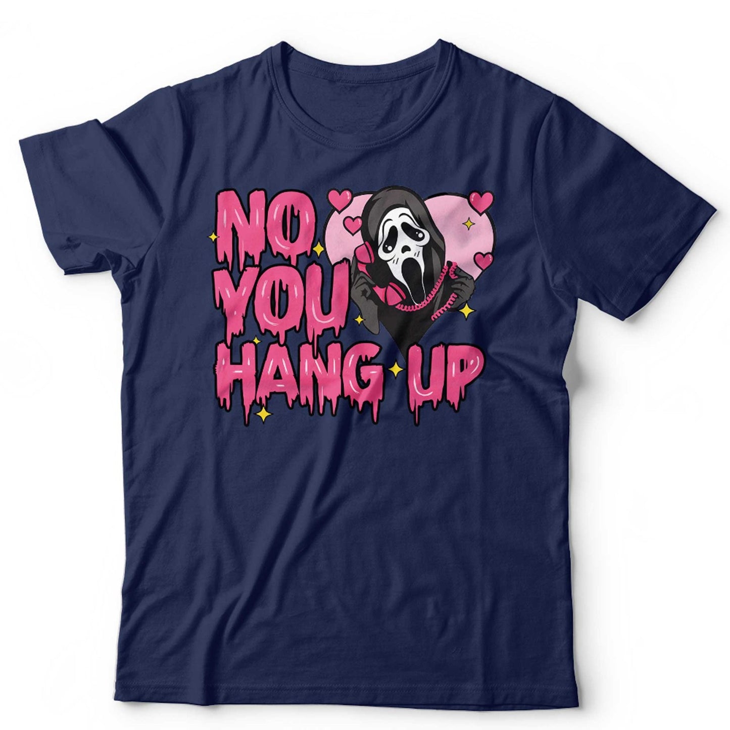 Scream Ghost Tshirt Unisex No You Hang Up Funny Horror Valentines Cult Film