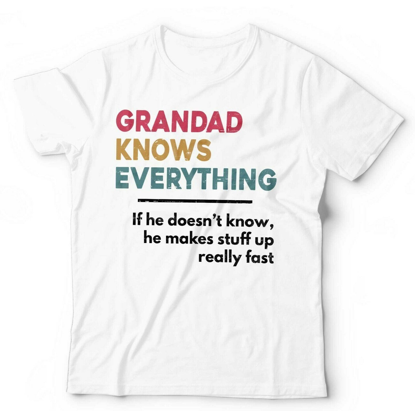Grandad Tshirt Knows Everything Unisex  Fathers Day, Grandfather, Grampa Gift