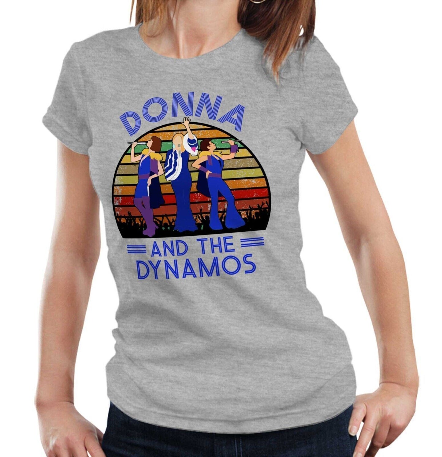 Donna And The Dynamos Tshirt Semi Fitted Ladies Mamma Mia Music