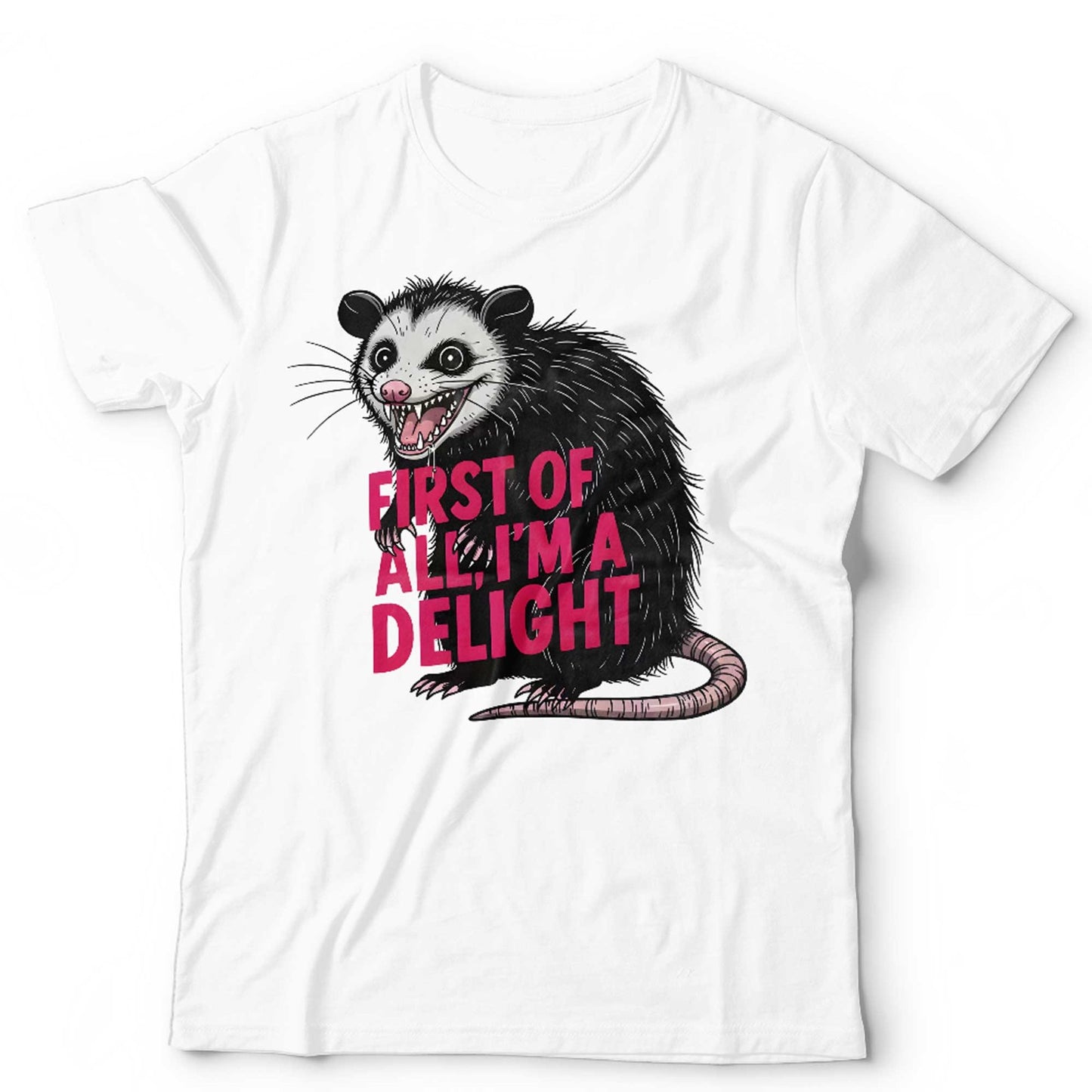 Possum TShirt Funny Opossum Tee First Of All Im A Delight Meme Unisex and Kids