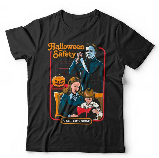 Halloween Tshirt Halloween Safety Unisex Funny Parody Myers Slasher Horror Gift