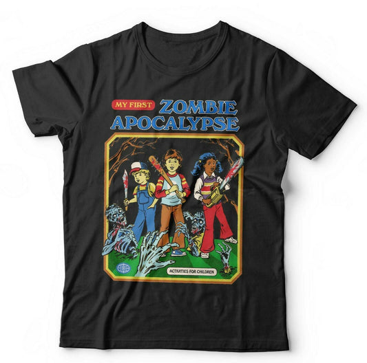 My First Zombie Apocalypse Tshirt Unisex and Kids  Funny, Cartoon, Retro, Vintage
