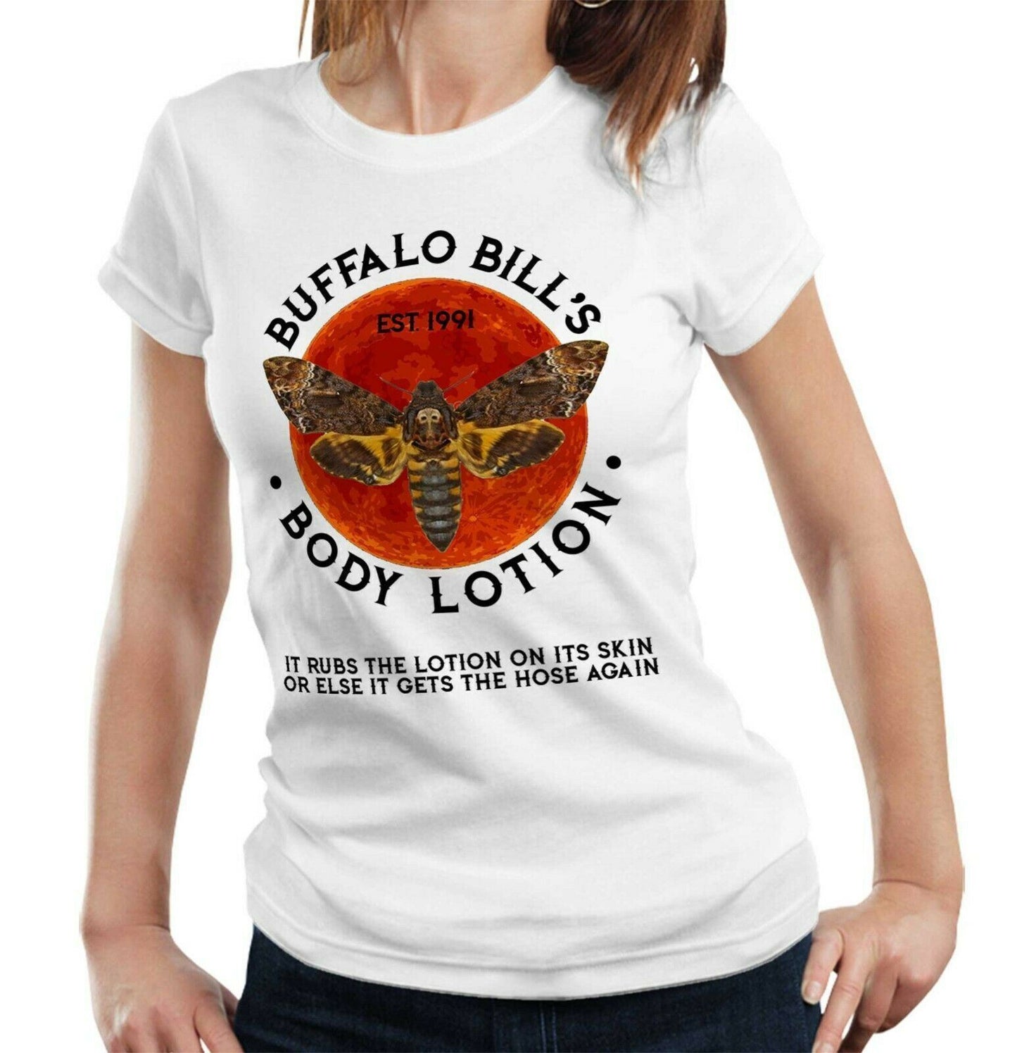 Silence Of The Lambs Tshirt  Bills Body Lotion Semi Fitted Ladies Horror