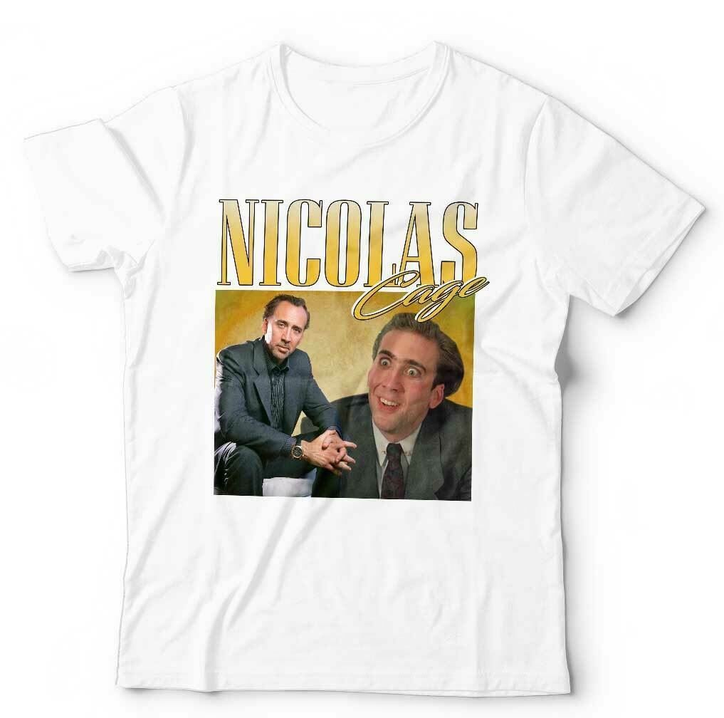 Nicolas Cage Tshirt Appreciation Unisex Homage Throwback Stag Hen Do Funny