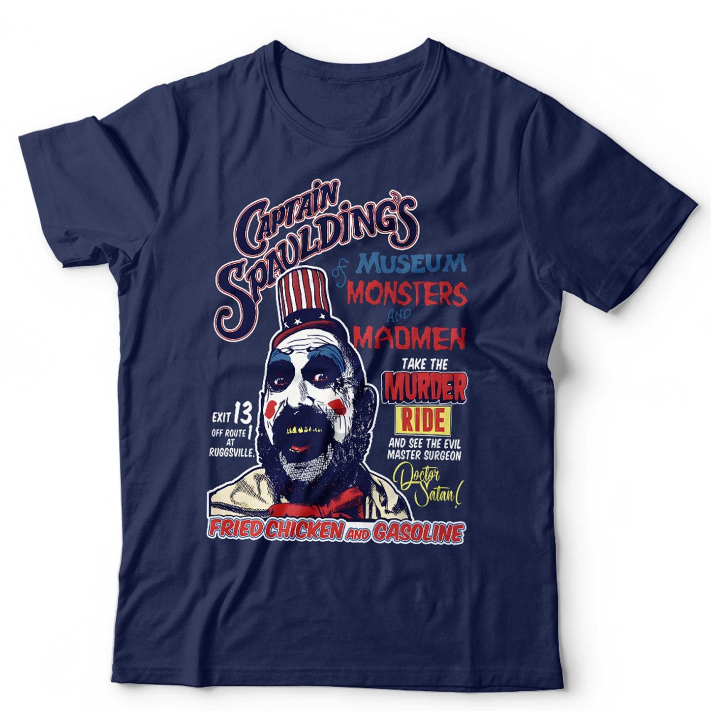 Captain Spaulding Tshirt Unisex Sid Haig, Rob Zombie, Halloween, Horror Gift