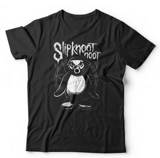 Slipknoot Noot Tshirt Unisex and Kids Metal Rock Goth Funny Parody Pingu Penguin