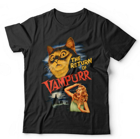 Vampire Tshirt The Return Of Vampurr and Kids  Funny Cat Dracula Halloween Gift