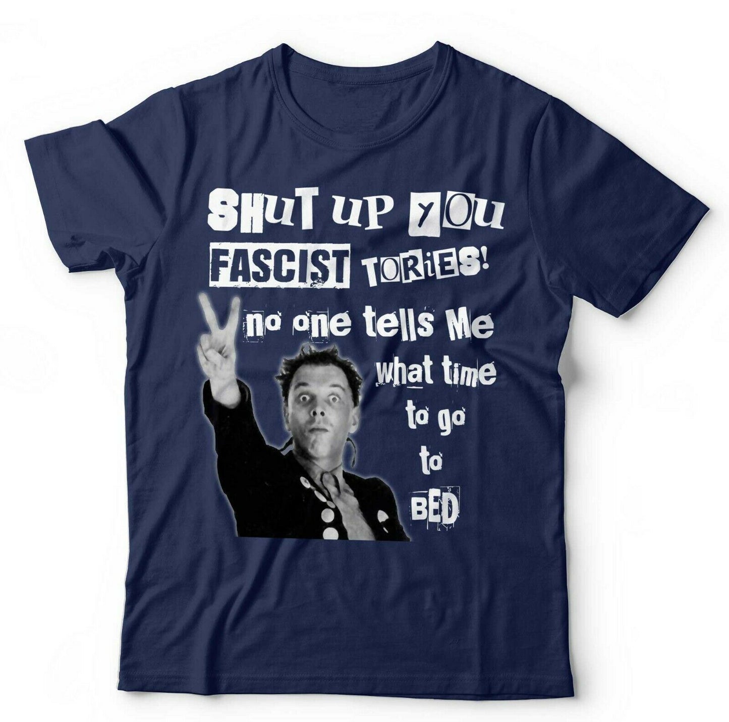 The Young Ones Tshirt Shut Up You Fascist Tories Unisex and Kids Rik Mayall