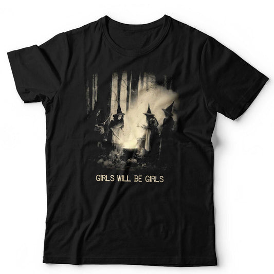 Girls Will Be Girls Tshirt and Kids Halloween Horror Cottagecore Witches Gift