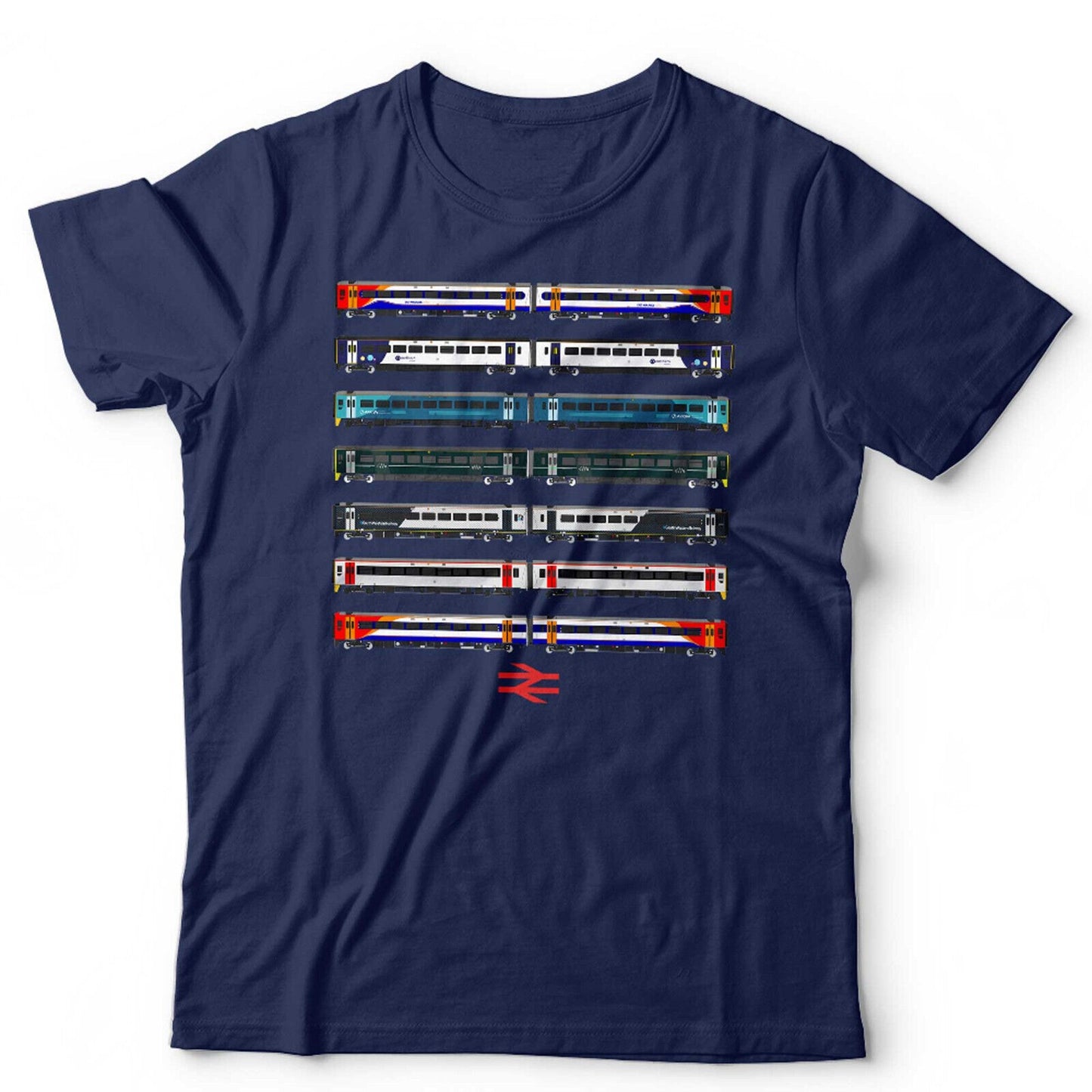 Train T Shirt Modern British Unisex and Kids Trainspotter Railfan British Rail