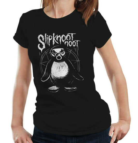 Slipknoot Noot Tshirt Semi Fitted Ladies Metal Rock Music Gothic Funny Parody