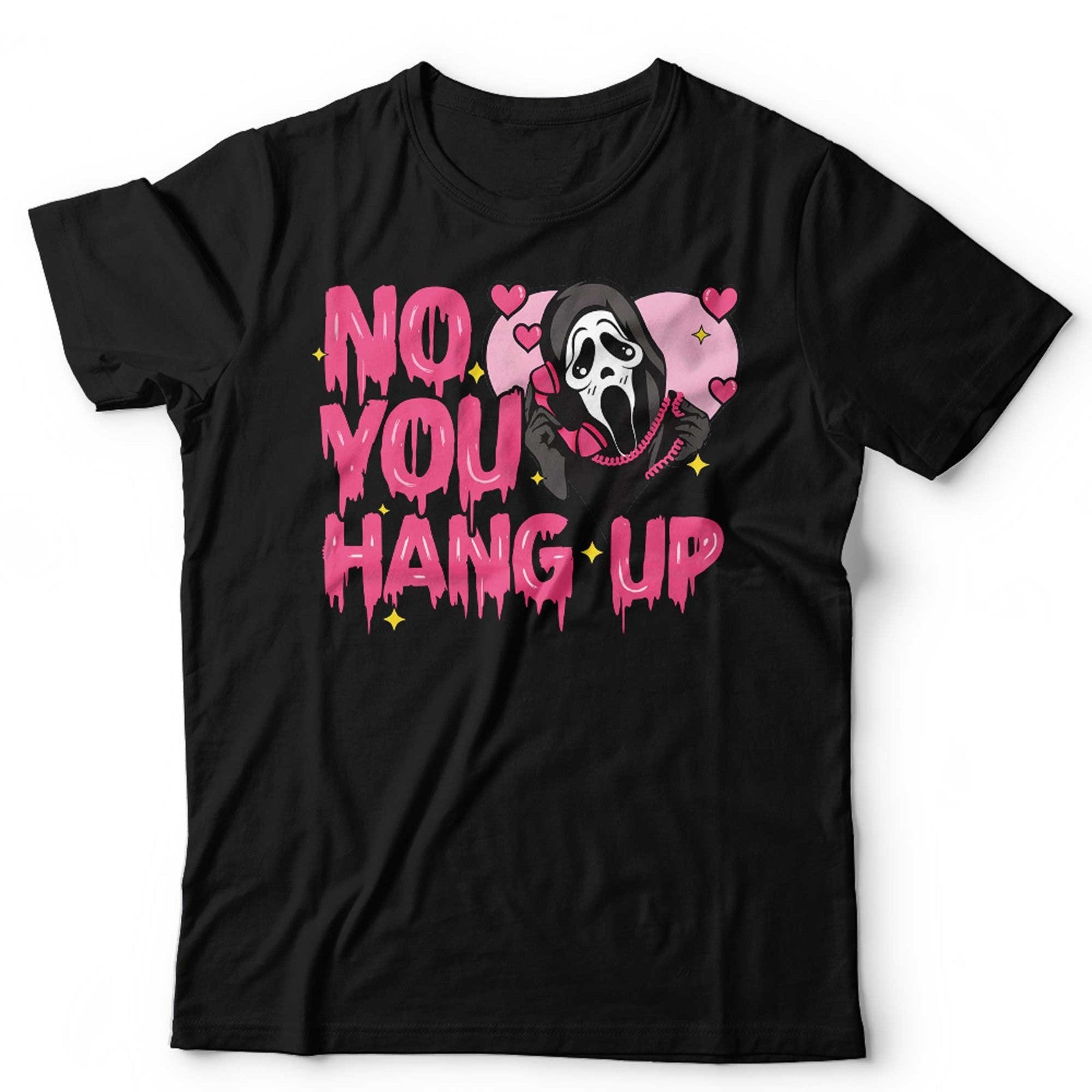 Scream Ghost Tshirt Unisex No You Hang Up Funny Horror Valentines Cult Film