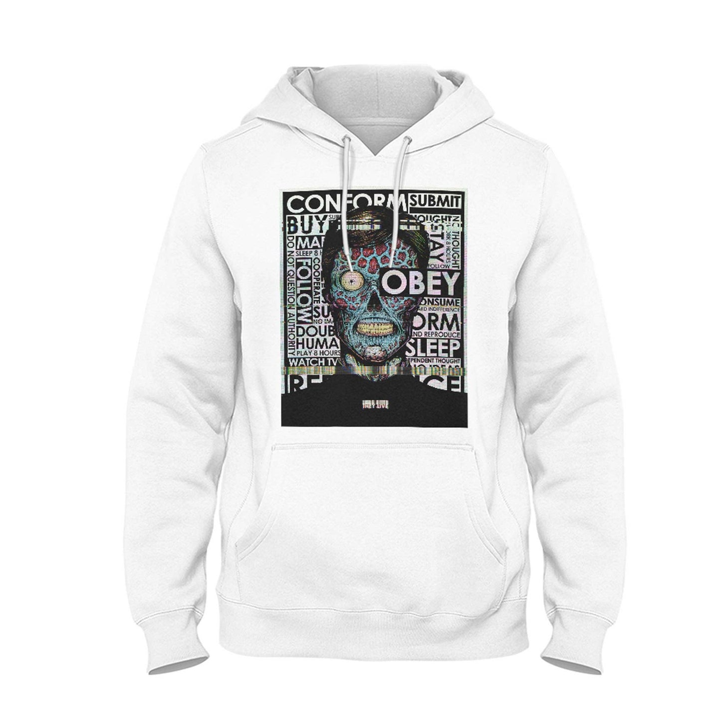 They Live Hoodie Glitch Unisex Retro Vintage 80s Movie Horror Sci Fi Roddy Piper