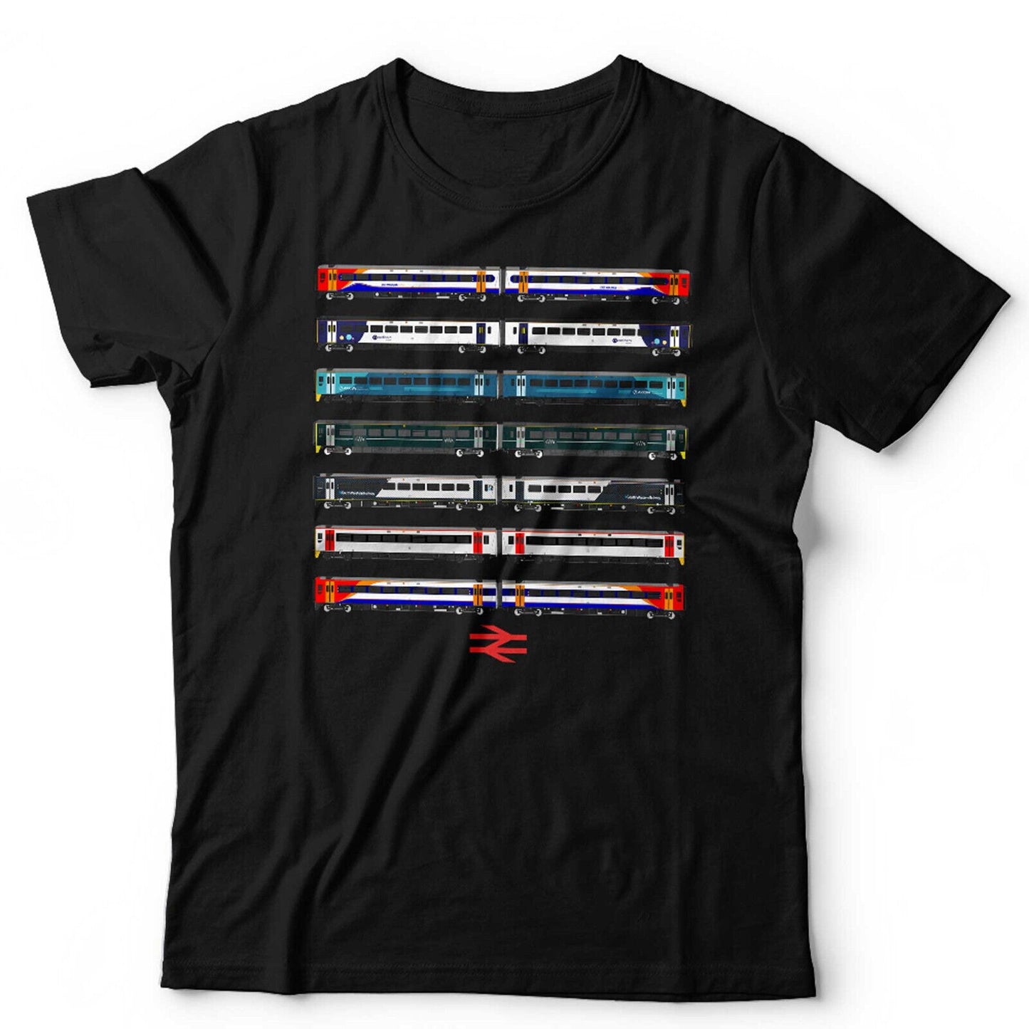 Train T Shirt Modern British Unisex and Kids Trainspotter Railfan British Rail