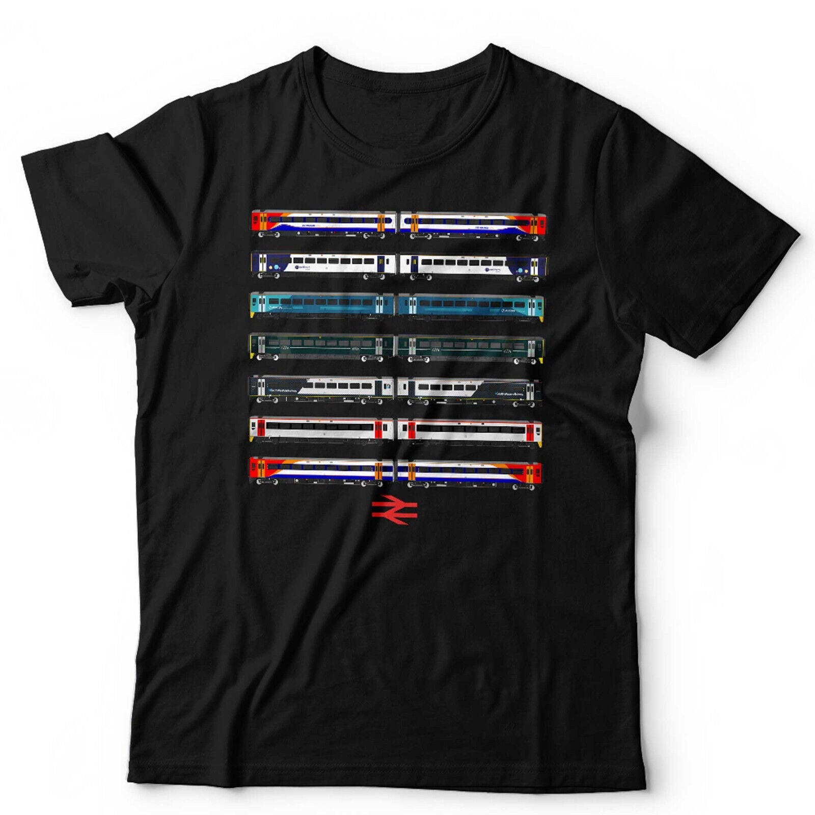Train T Shirt Modern British Unisex and Kids Trainspotter Railfan British Rail