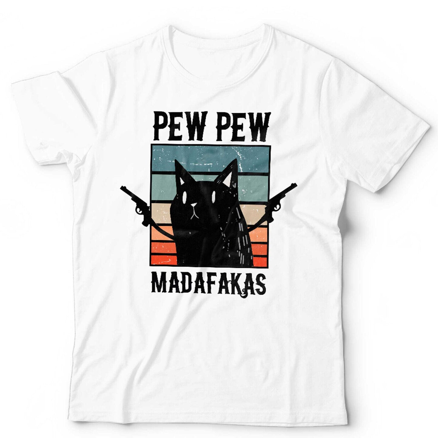 Pew Pew Madafakas Tshirt Unisex and Kids NEW Funny Cat Lover Retro Vintage