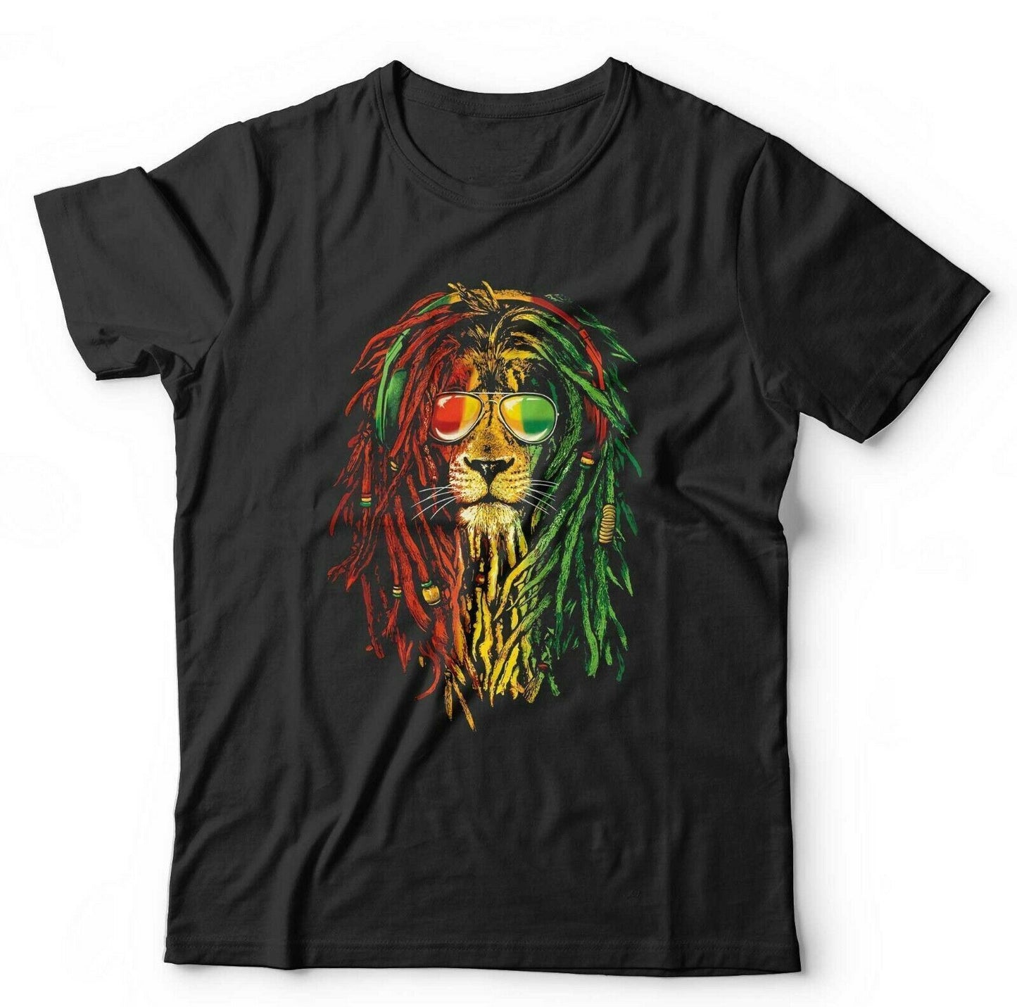 Rasta Lion  Reggae  Marley  Unisex Tshirt