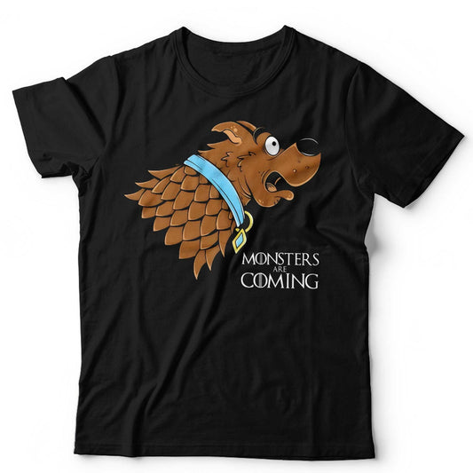 Scooby Tshirt Unisex and Kids Funny Parody Game Tee Thrones Monsters Are Coming