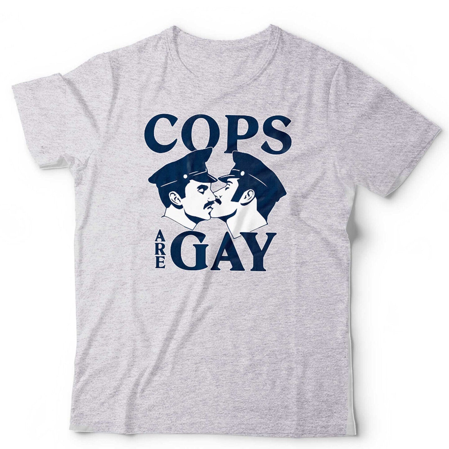 LGBTQ Tshirt Cops Are Gay Unisex Funny Pride Police Kissing Homosexual