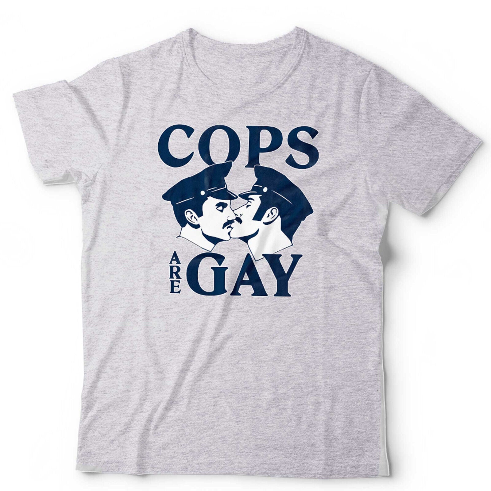 LGBTQ Tshirt Cops Are Gay Unisex Funny Pride Police Kissing Homosexual