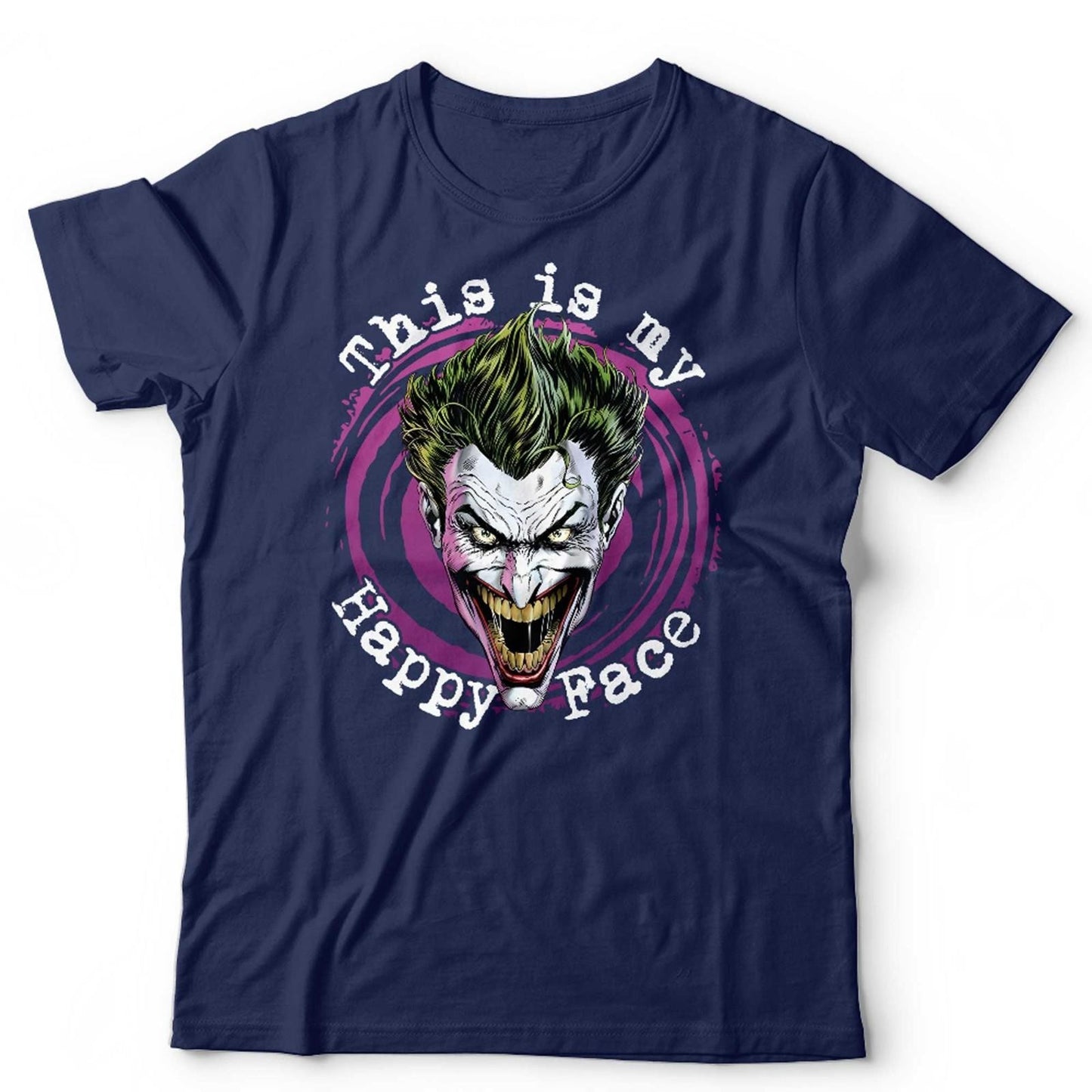 Joker T Shirt Unisex and Kids This Is My Happy Face Funny Geek Nerd Comic Retro