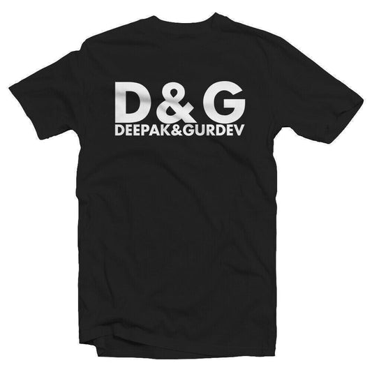 Deepak and Gurdev Tshirt  108.9fm MC Grindah,decoy, dnb, chabuddy, ks, GGG