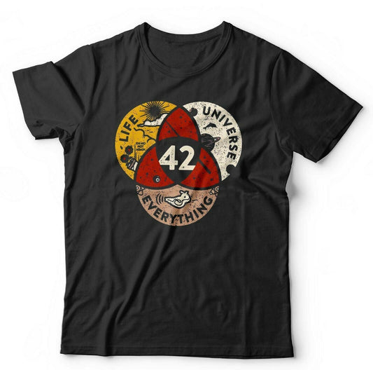 Hitchhikers Guide Colour Tshirt The Answer Is 42 Unisex and Kids  Funny,  SciFi