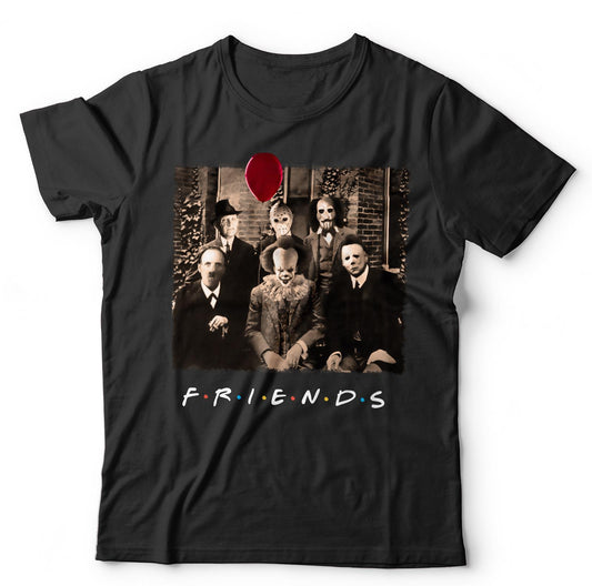 Friends Tshirt Horror Unisex Retro Vintage Parody Krueger Pennywise Myers