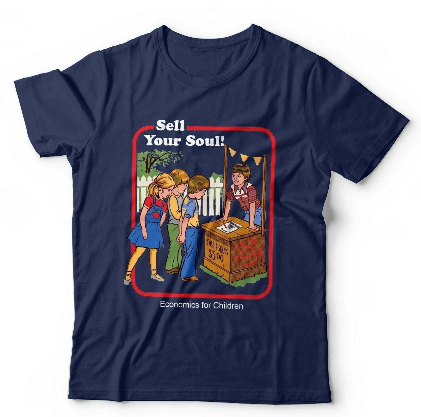 Sell Your Soul  Dark Humour Cartoon Slogan  Unisex TShirt