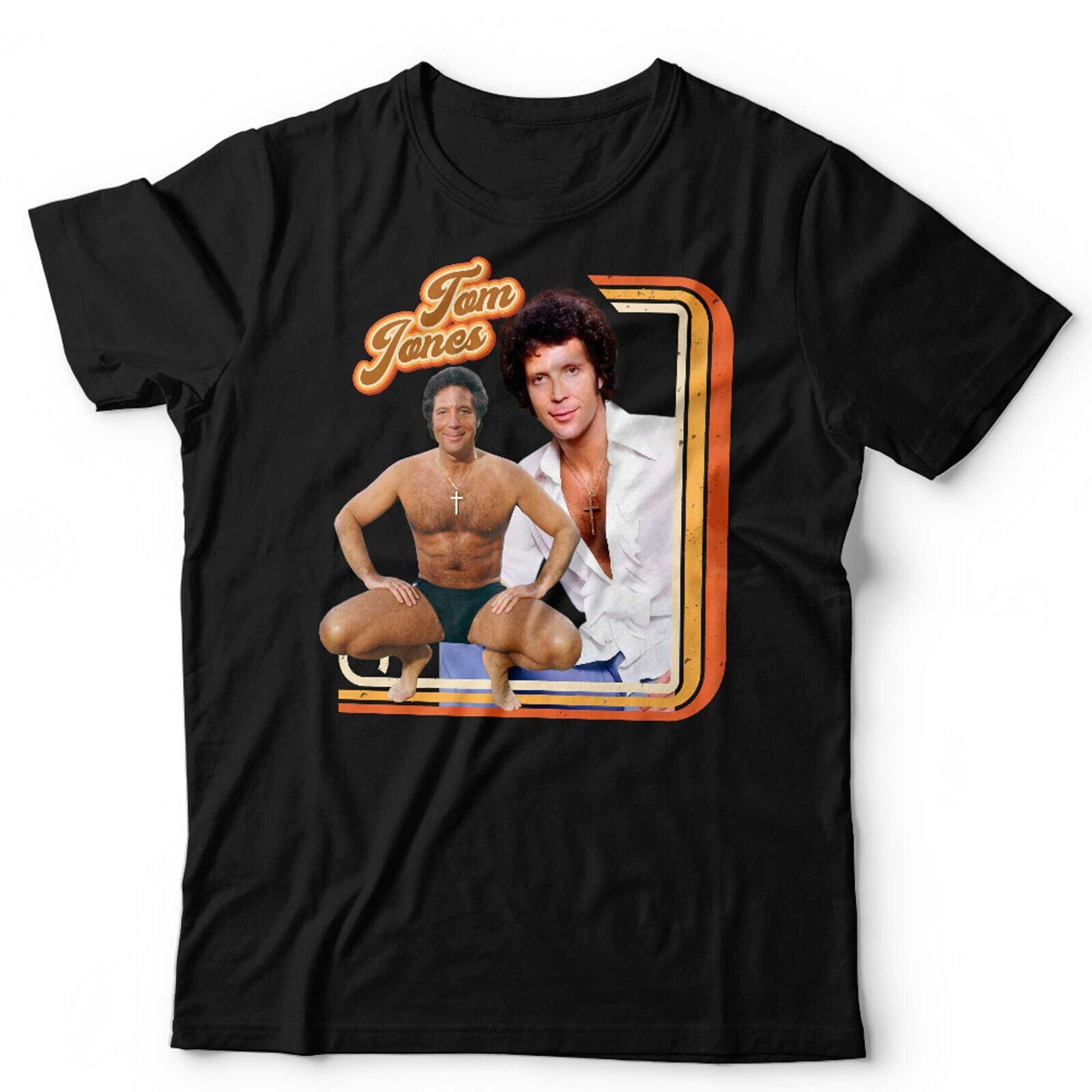 Tom Jones Tshirt 70s Retro Star Unisex and Kids Vintage Throwback Homage Macho