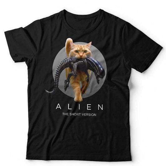 Alien Tshirt Unisex The Short Version Funny Sci Fi Horror Movie Cat Lover