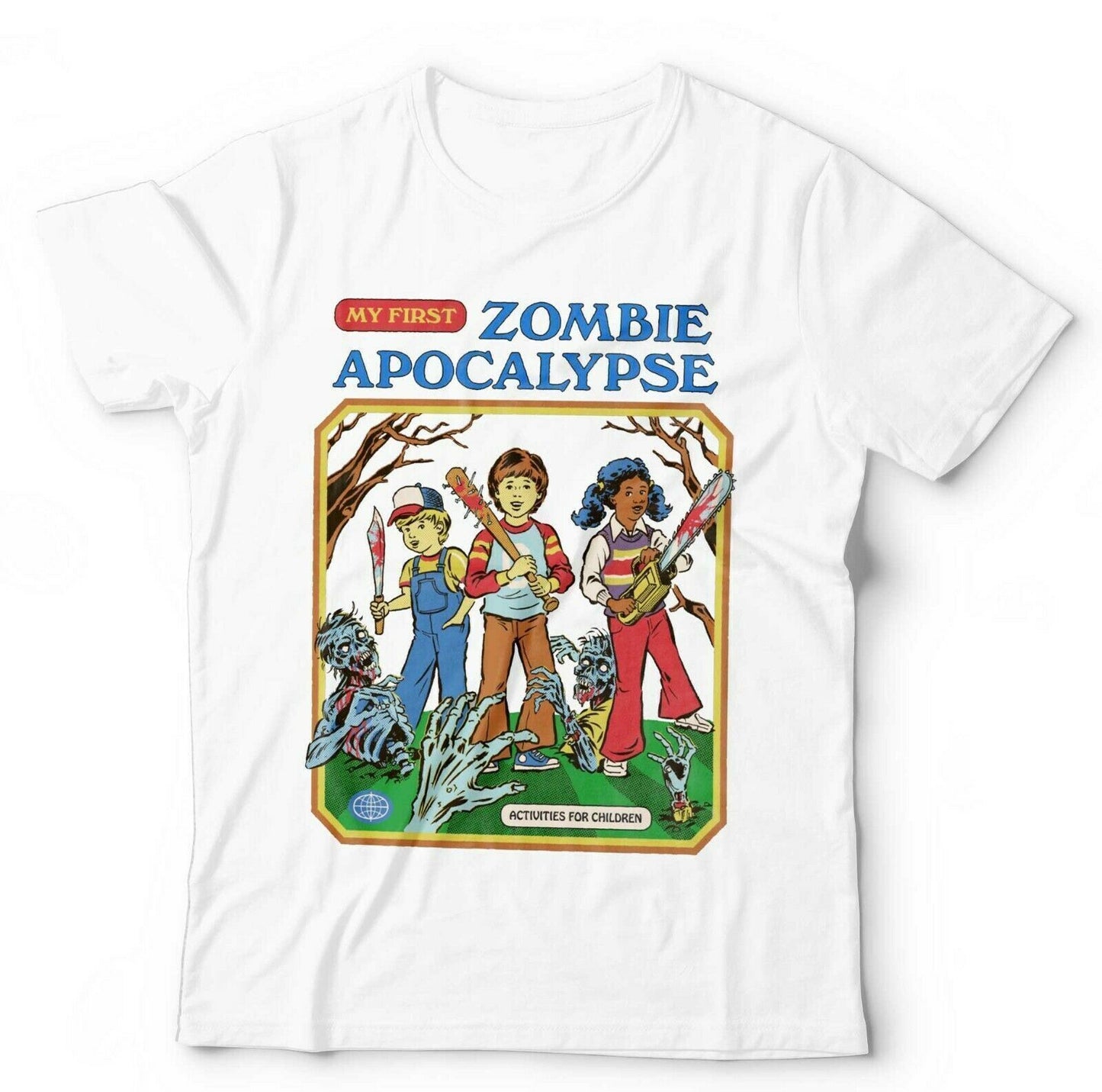 My First Zombie Apocalypse Tshirt Unisex and Kids  Funny, Cartoon, Retro, Vintage