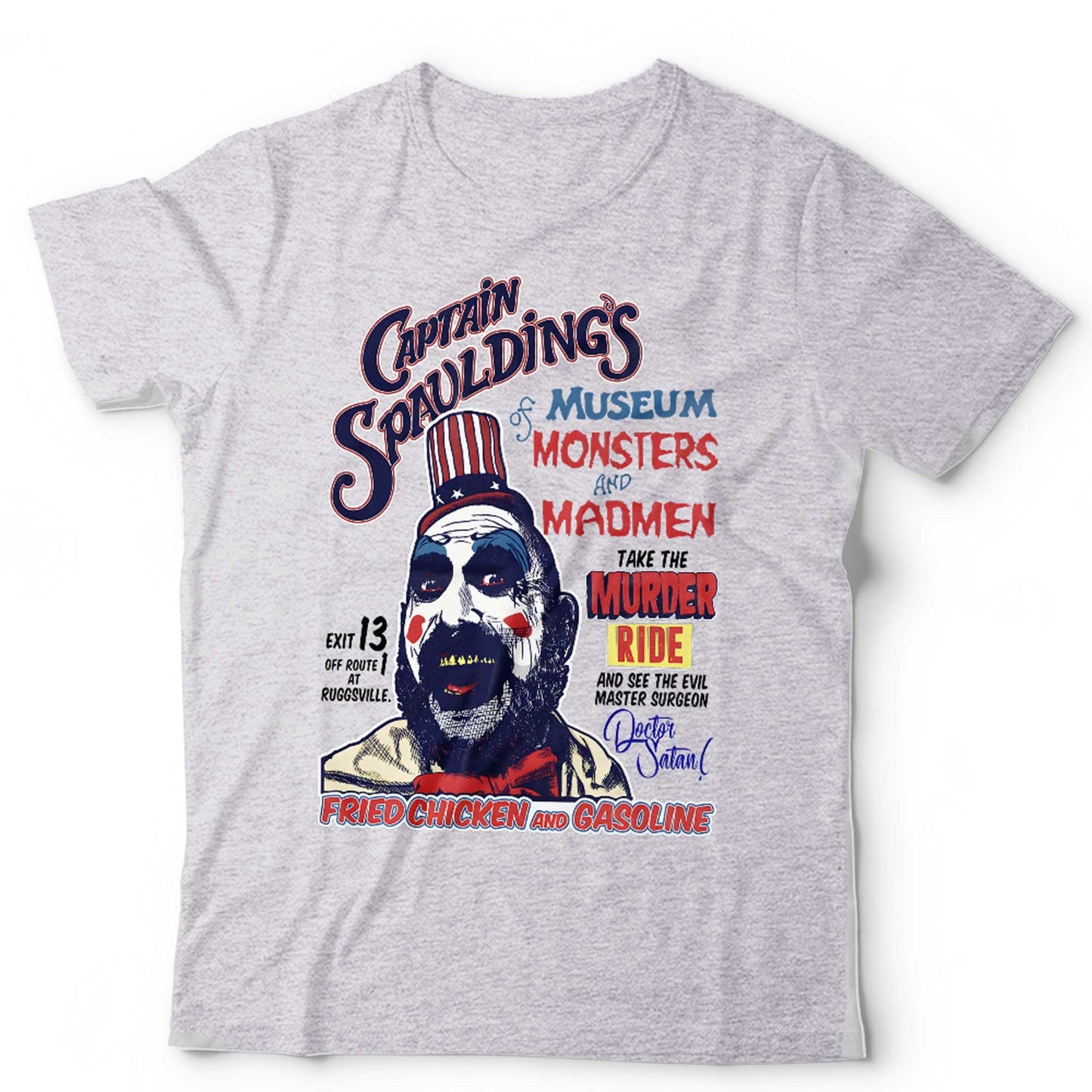 Captain Spaulding Tshirt Unisex Sid Haig, Rob Zombie, Halloween, Horror Gift