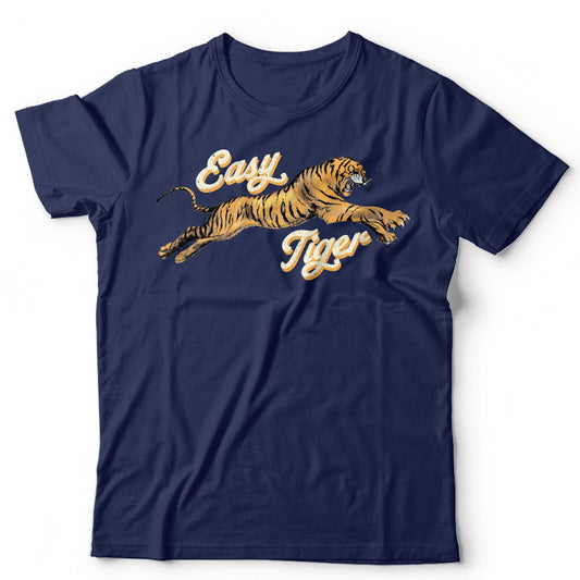 Easy Tiger T Shirt Retro Unisex and Kids Vintage Trendy Hippster Old School Trad